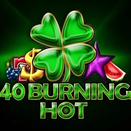 40 Burning Hot slot logo by Amusnet Interactive at Punterz Casino40 Burning Hot