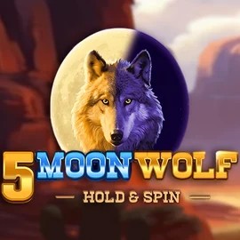 5 Moon Wolf slot logo by Apparat Gaming at Punterz Casino5 Moon Wolf